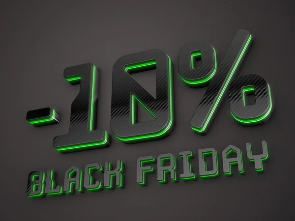 10 percent off Black Friday discount — Stockfoto