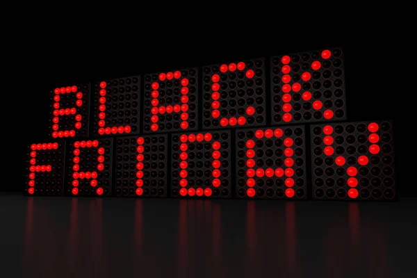 Black Friday display LED vermelho — Fotografia de Stock