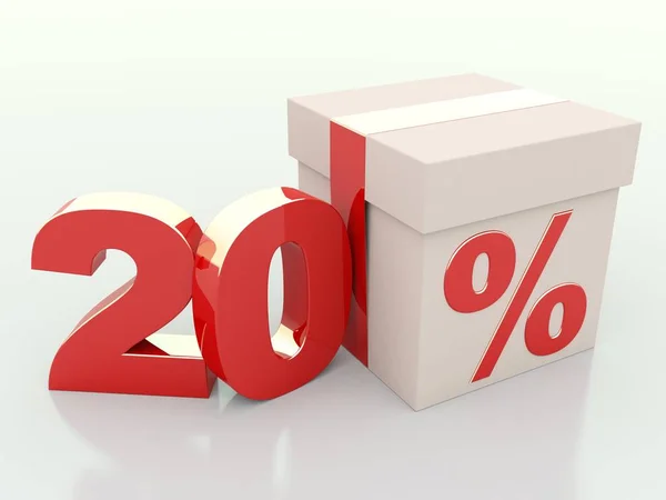20 por cento fora — Fotografia de Stock