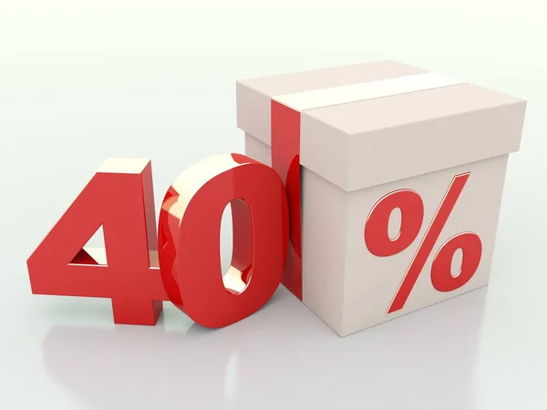 40 procent korting — Stockfoto