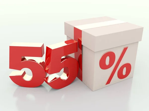 55 procent korting — Stockfoto