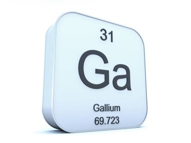 Galyum öğe üzerinde beyaz kare simgesi