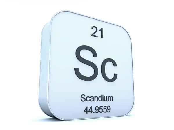 Scandium element on white square icon — Stock Photo, Image