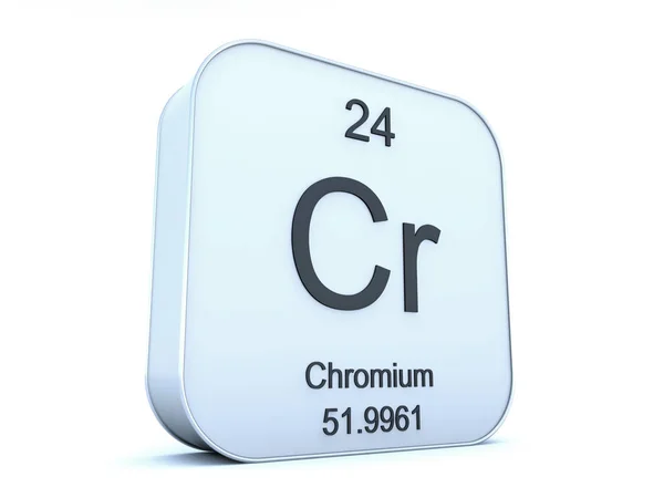 Elemento de cromo no ícone quadrado branco — Fotografia de Stock