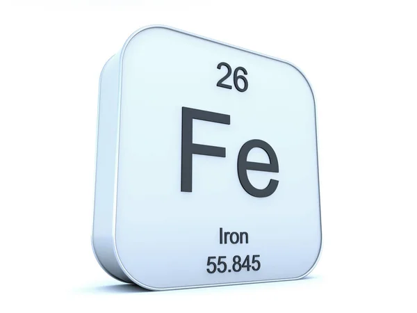 Iron element on white square icon — Stock Photo, Image