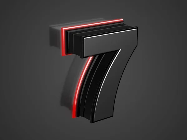 Futuristico numero 7 sette — Foto Stock