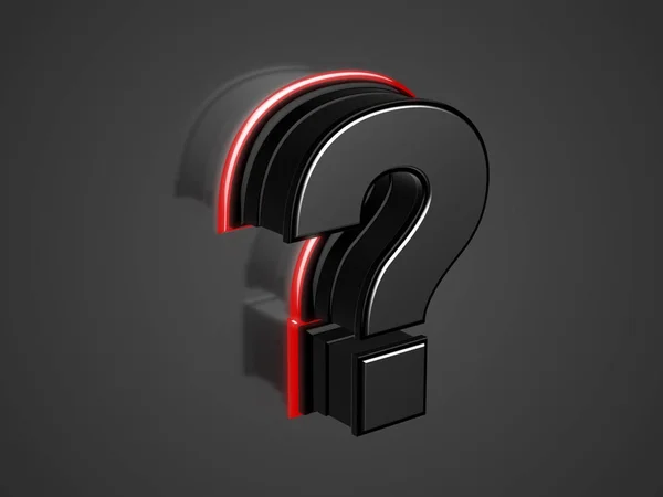 Black question mark — Stock Photo, Image