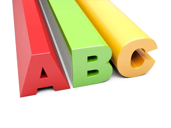 ABC lettere alfabeto colorato — Foto Stock