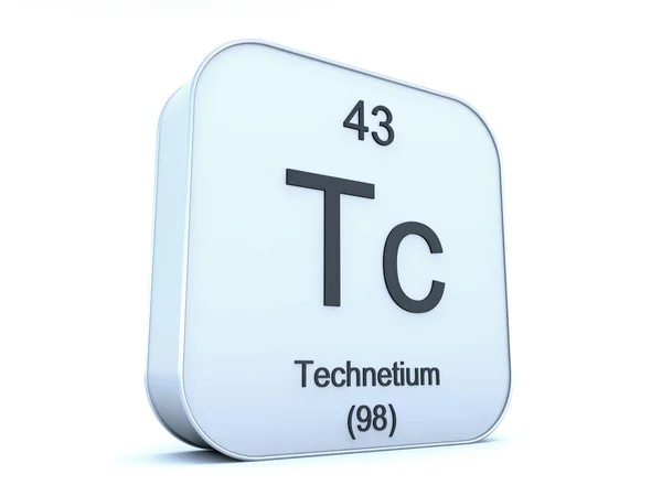 Technetium, ikona na bílé čtvercové ikoně — Stock fotografie