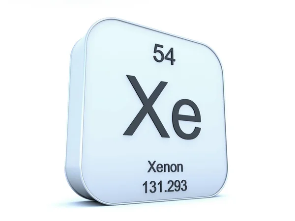 Xenon element on white square icon — 스톡 사진