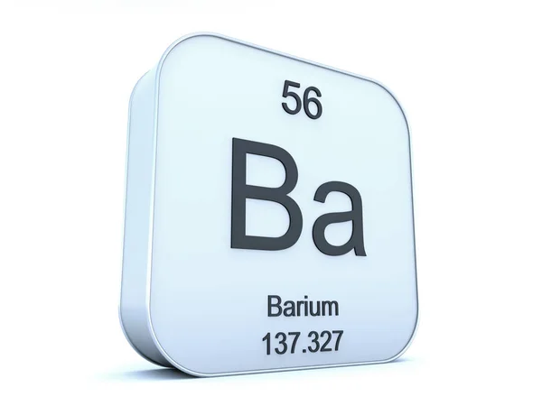 Barium element på vit fyrkantig ikon — Stockfoto
