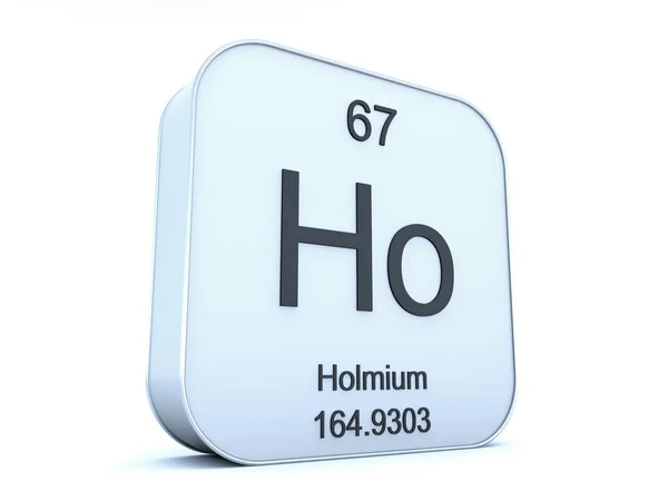 Elemento de hólmio no ícone quadrado branco — Fotografia de Stock