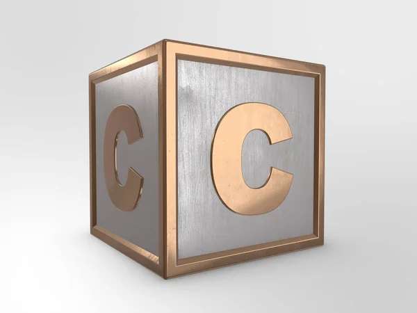 Letter C on cube — Stock Photo, Image