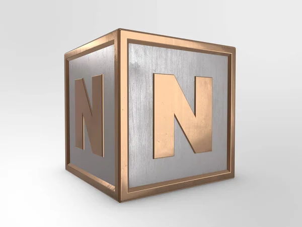 Litera N na moduł — Zdjęcie stockowe