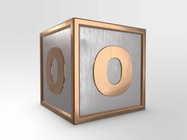 Lettre O sur cube — Photo