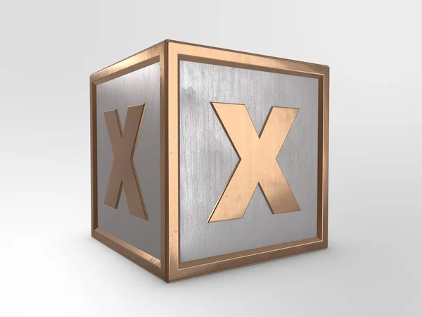 Lettre X sur cube — Photo