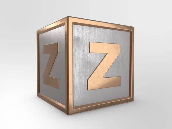 Küp üzerinde Z harfi — Stok fotoğraf