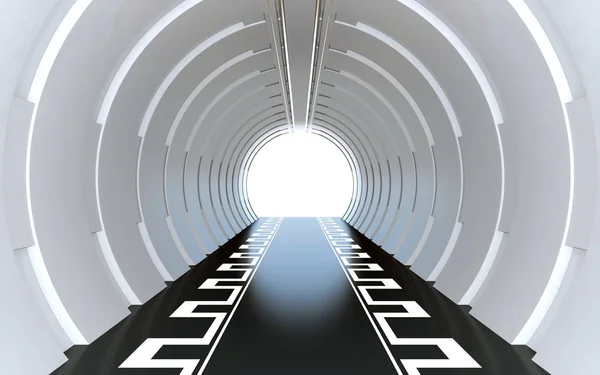 Futuristiska cirkulär tunnel — Stockfoto