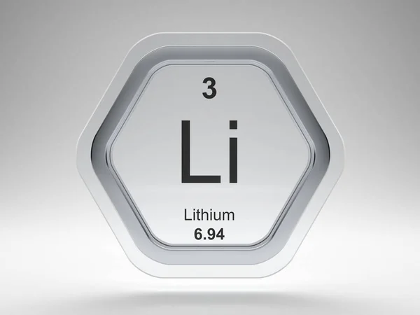 Símbolo de elemento de litio — Foto de Stock