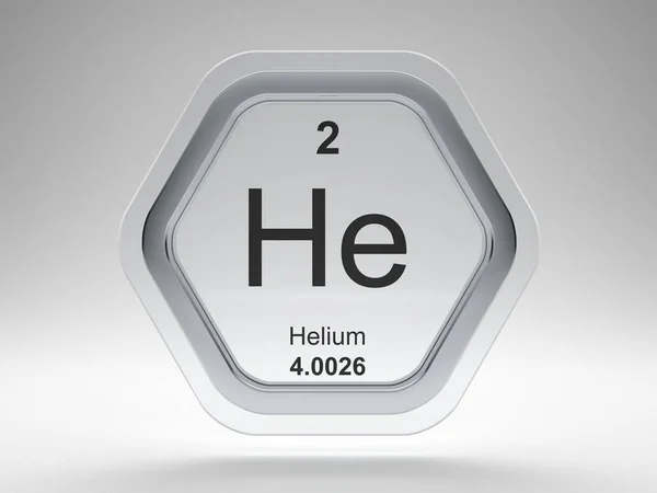 Helium element symbol — Stockfoto