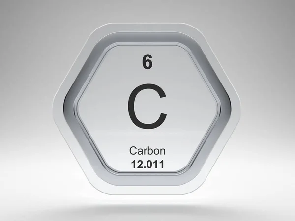 Carbon element symbol — Stockfoto