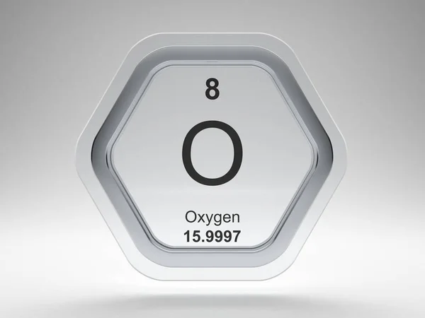 Simbolo dell'elemento ossigeno — Foto Stock