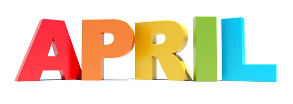April colorful text — Stock Photo, Image
