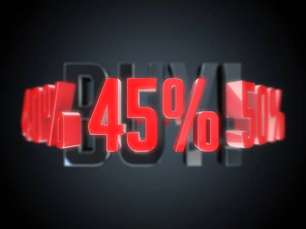 45 por cento fora — Fotografia de Stock