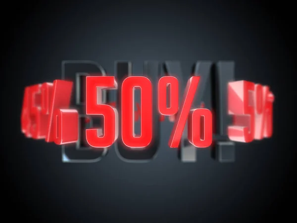 50% 떨어져 — 스톡 사진