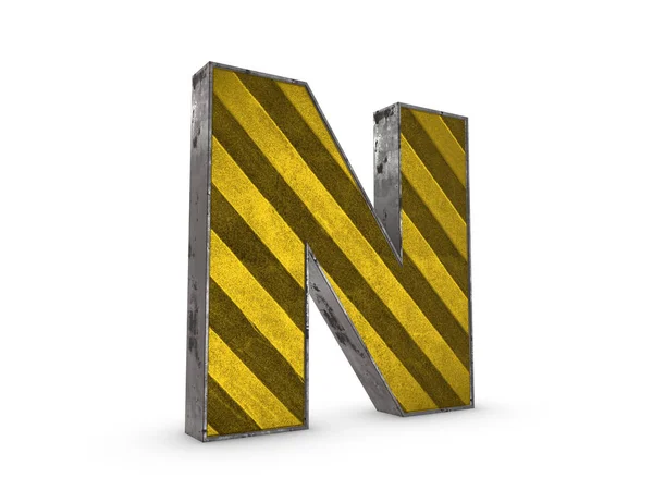 Żółtą literę N — Zdjęcie stockowe