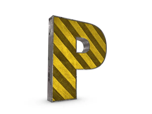 Letra amarela P — Fotografia de Stock