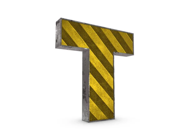 Żółte litery T — Zdjęcie stockowe