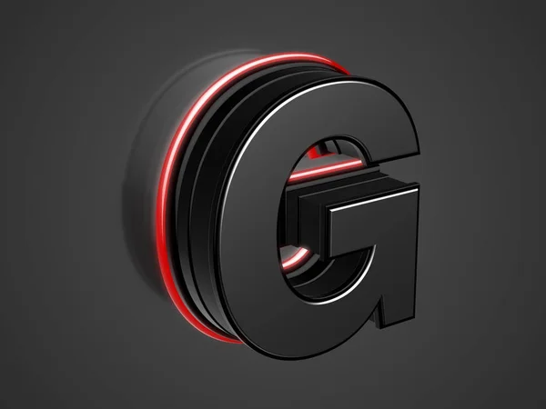 Futuristic uppercase Letter G — Stock Photo, Image