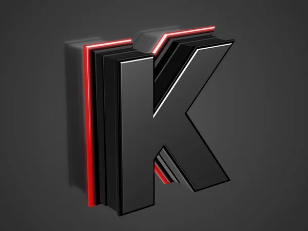 Futuristische hoofdletters Letter K — Stockfoto