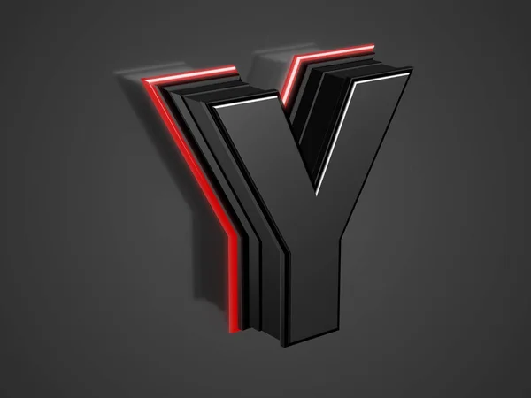 Futuristic uppercase Letter Y — Stock Photo, Image