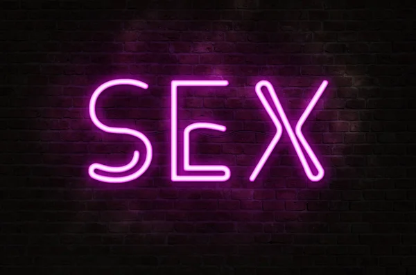 Sex text pink neon letters