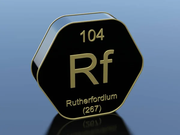 Símbolo do elemento Rutherfordium — Fotografia de Stock