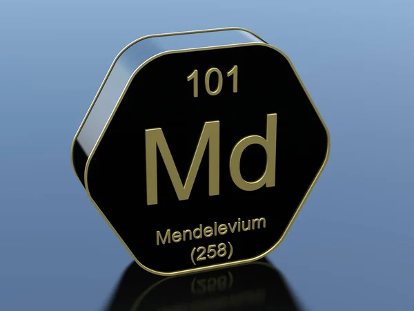 Mendelévium vegyjele — Stock Fotó