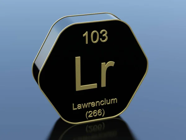 Símbolo do elemento Lawrencium — Fotografia de Stock