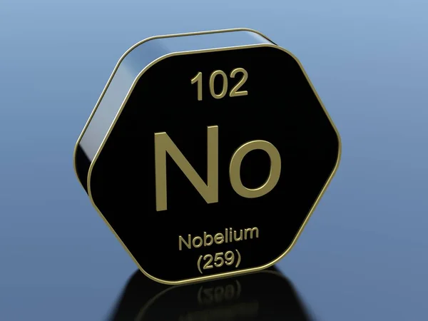 Nobelium element symbol — Stock Photo, Image