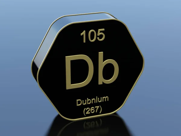 Dubnium elementet symbol — Stockfoto