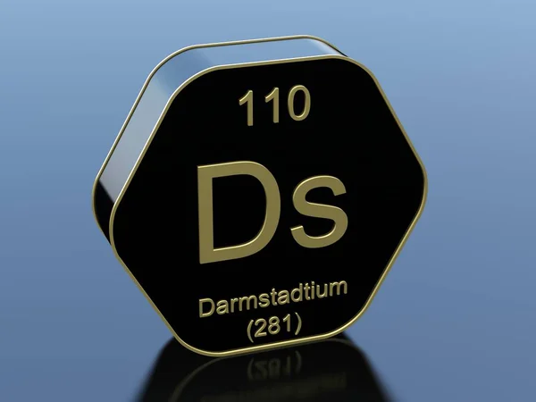 Symbol elementu Darmstadtium — Zdjęcie stockowe