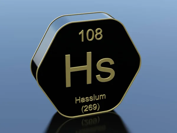 Hassium 요소 기호 — 스톡 사진