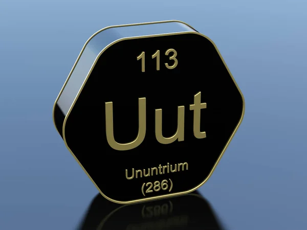 Ununtrium element symbool — Stockfoto