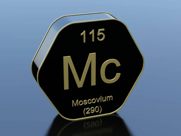 Moscovium 元素符号 — 图库照片