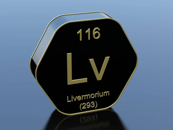 Símbolo del elemento Livermorium —  Fotos de Stock