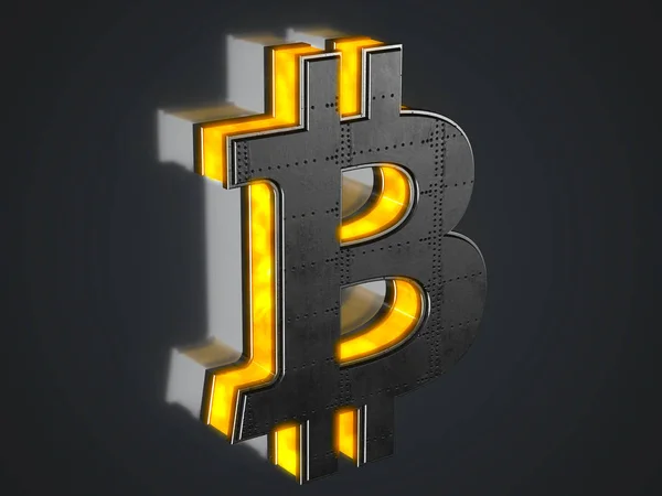 Bitcoin σύμβολο εισόδου — Φωτογραφία Αρχείου