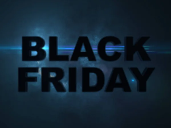 Black Friday Text auf fururistischem, dunklem Hintergrund — Stockfoto