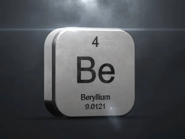 Beryllium-element uit het periodiek systeem. — Stockfoto