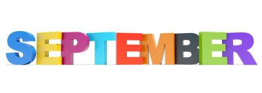 Eylül - takvim ayı renkli harfler